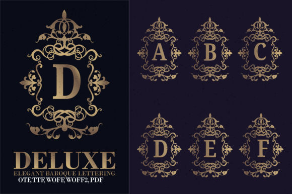 Baroque Lettering: A Decorative Typeface for Digital Elegance