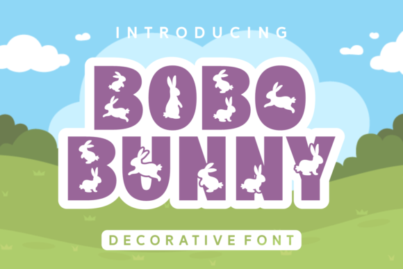 Bobo Bunny Typeface for Spring Web Design