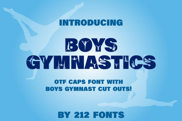 Boys Gymnastics Font for Crafters