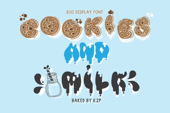 Cookies and Milk: A Retro Decorative Font for Crafters