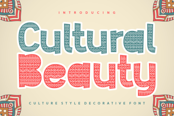 Cultural Beauty: A Unique Decorative Typeface for Web Design