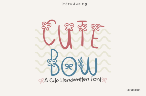 Cute Bow Font for Small Business Branding
