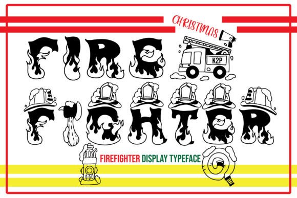 Firefighter Christmas Font for Small Business Branding