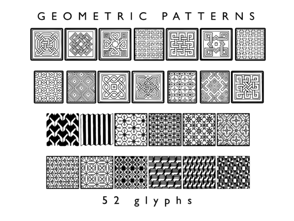 Geometric Patterns Font for Brand Design