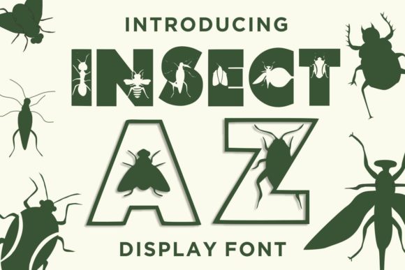 Insect AZ Typeface for Joyful Campaigns
