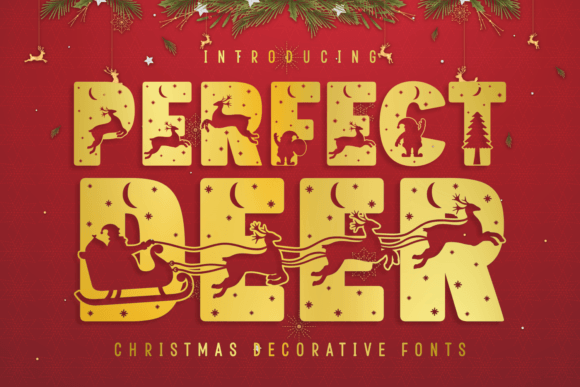 Perfect Deer: A Magical Decorative Font for Festive Design