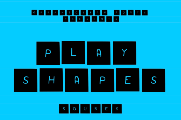 Play Shapes Squares Font for Youthful Branding