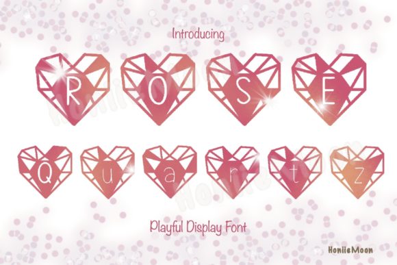 Rose Quartz Font: A Sparkly Decorative Gem for Designers