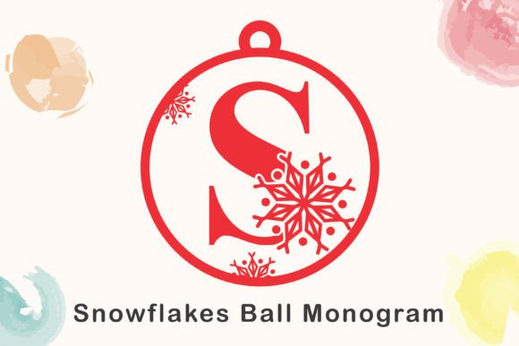 Snowflakes Ball Monogram Font for Festive Campaigns