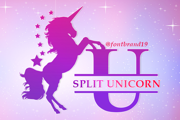 Split Unicorn Monogram Font for Branding