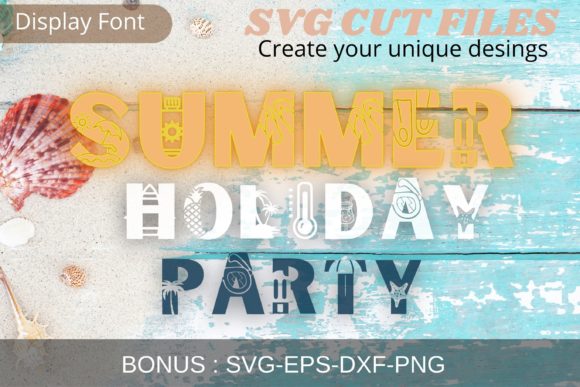Summer Holiday Party Font for Creative Makers