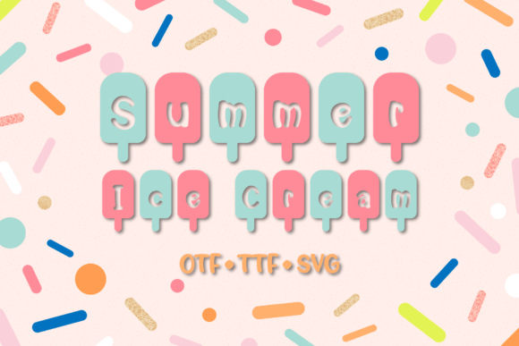 Summer Ice Cream: A Playful Decorative Font for Digital Brands