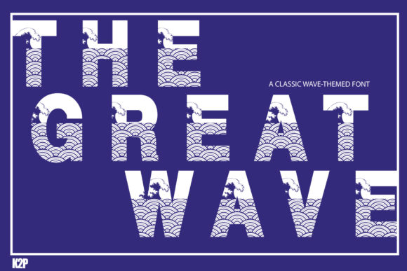 The Great Wave: A Bold Decorative Font for Editors